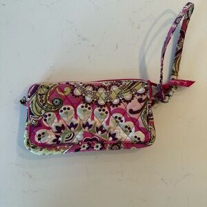 Vera Bradley Pink and White Floral Clutch